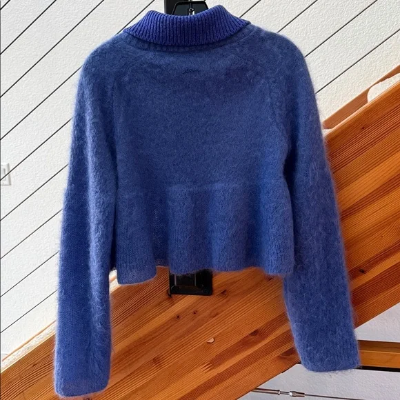 Loewe Mohair Polo Sweater Blue Size S - Picture 7 of 15